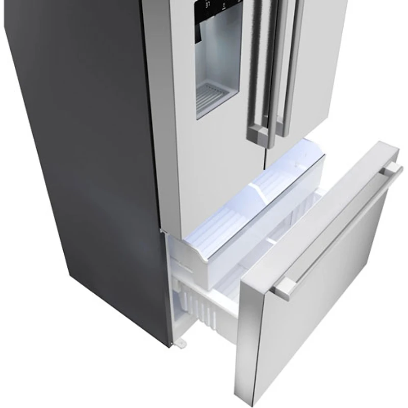 Réfrigérateur à deux portes 21,6 pi³ 36 po avec distributeur d'eau et de glaçons série 800 de Bosch (B36CD80SNS) - Acier inoxydable