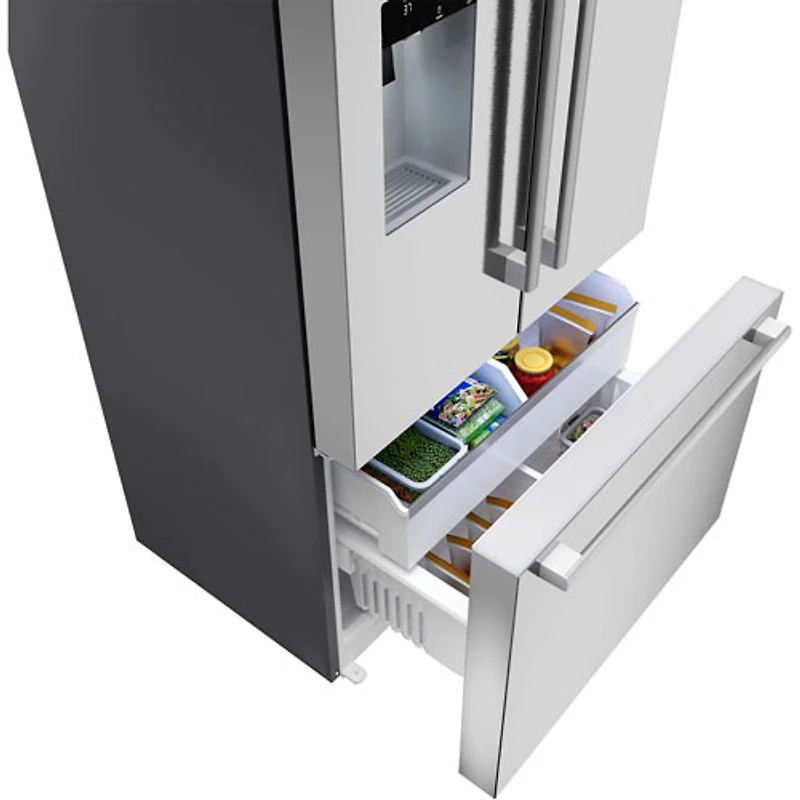 Réfrigérateur à deux portes 21,6 pi³ 36 po avec distributeur d'eau et de glaçons série 800 de Bosch (B36CD80SNS) - Acier inoxydable