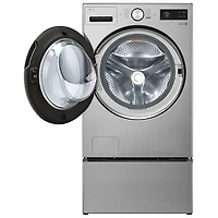 Laveuse à chargement frontal de grande capacité de 5,8 pi³ avec Turbo Wash et détection de tissu par IA de LG (WM5800HVA) - Acier graphite