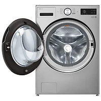 Laveuse à chargement frontal de grande capacité de 5,8 pi³ avec Turbo Wash et détection de tissu par IA de LG (WM5800HVA) - Acier graphite