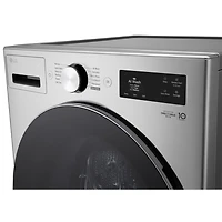 Laveuse à chargement frontal de grande capacité de 5,8 pi³ avec Turbo Wash et détection de tissu par IA de LG (WM5800HVA) - Acier graphite