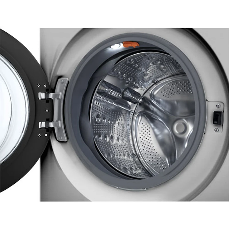 Laveuse à chargement frontal de grande capacité de 5,8 pi³ avec Turbo Wash et détection de tissu par IA de LG (WM5800HVA) - Acier graphite