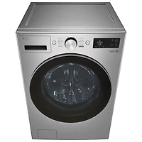 Laveuse à chargement frontal de grande capacité de 5,8 pi³ avec Turbo Wash et détection de tissu par IA de LG (WM5800HVA) - Acier graphite