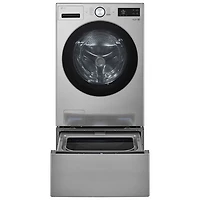 Laveuse à chargement frontal de grande capacité de 5,8 pi³ avec Turbo Wash et détection de tissu par IA de LG (WM5800HVA) - Acier graphite