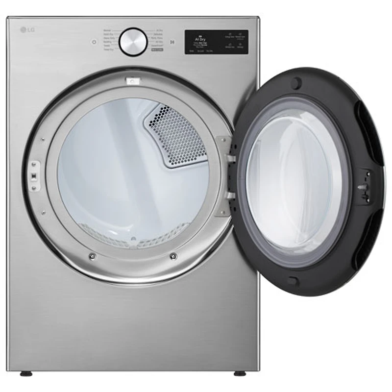 Sécheuse électrique de grande capacité de 7,4 pi³ avec Turbo Steam et AI Sensor Dry de LG (DLEX5800V) - Acier graphite