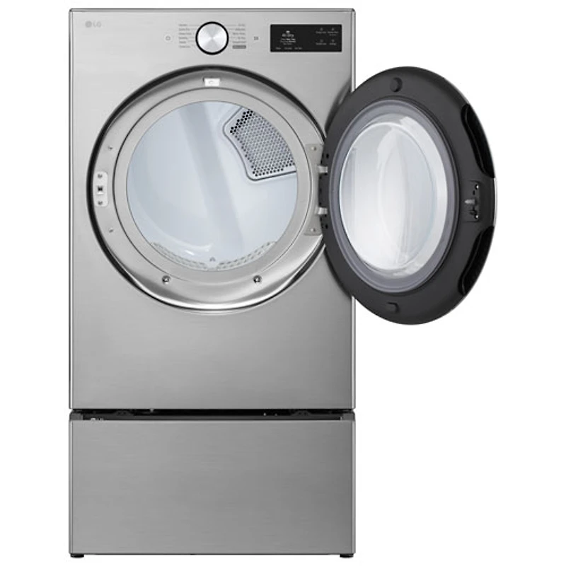 Sécheuse électrique de grande capacité de 7,4 pi³ avec Turbo Steam et AI Sensor Dry de LG (DLEX5800V) - Acier graphite