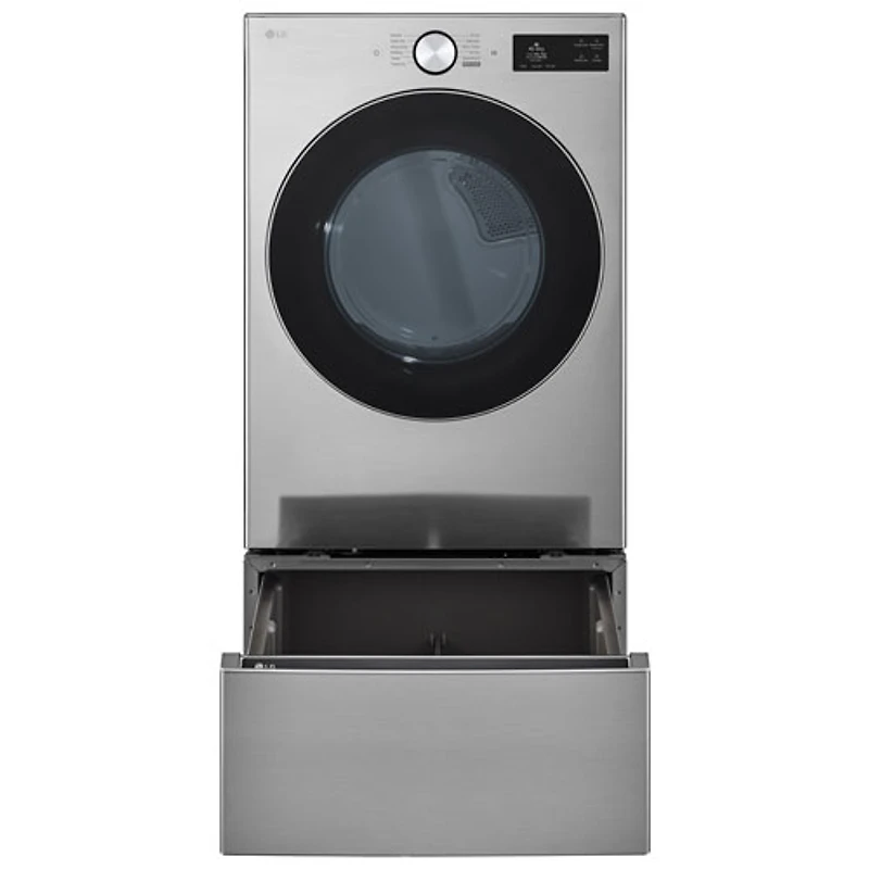 Sécheuse électrique de grande capacité de 7,4 pi³ avec Turbo Steam et AI Sensor Dry de LG (DLEX5800V) - Acier graphite