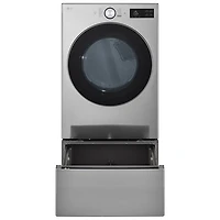 Sécheuse électrique de grande capacité de 7,4 pi³ avec Turbo Steam et AI Sensor Dry de LG (DLEX5800V) - Acier graphite