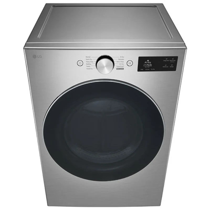 Sécheuse électrique de grande capacité de 7,4 pi³ avec Turbo Steam et AI Sensor Dry de LG (DLEX5800V) - Acier graphite