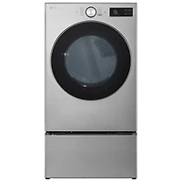 Sécheuse électrique de grande capacité de 7,4 pi³ avec Turbo Steam et AI Sensor Dry de LG (DLEX5800V) - Acier graphite