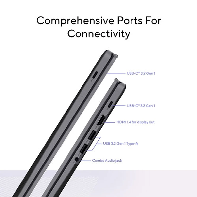 ASUS Chromebook Plus CX34 14" Touchscreen Chromebook - Rocky Grey (Intel Core 5 120U /16GB RAM/512GB SSD/ChromeOS)