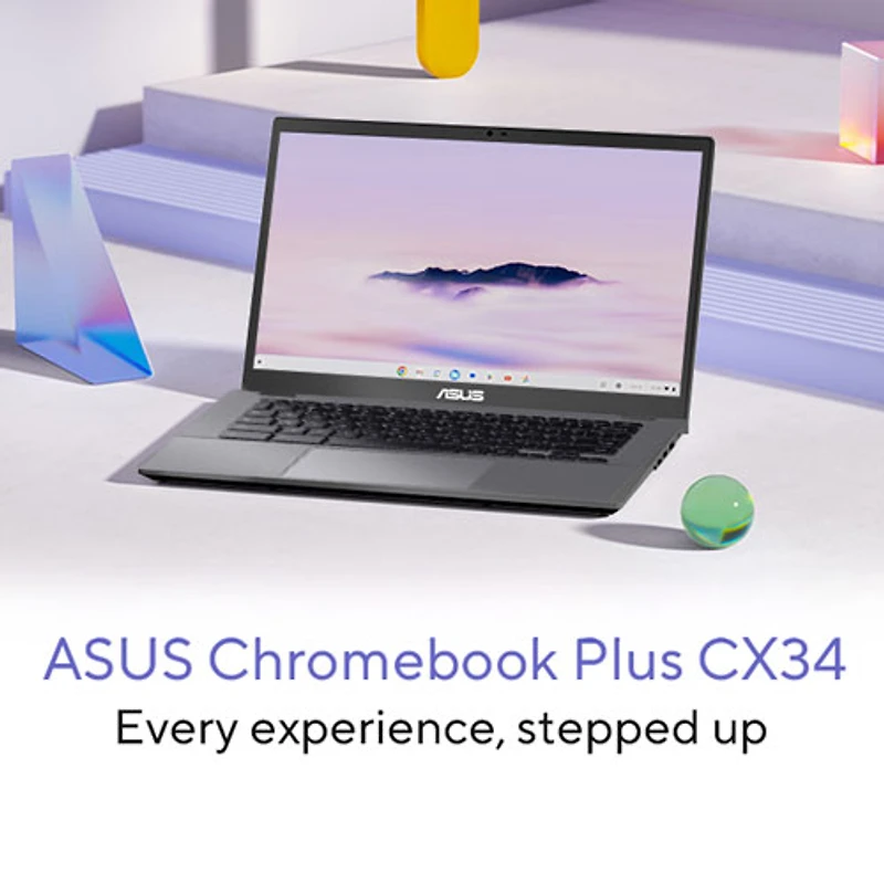 ASUS Chromebook Plus CX34 14" Touchscreen Chromebook - Rocky Grey (Intel Core 5 120U /16GB RAM/512GB SSD/ChromeOS)