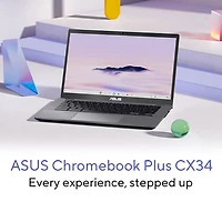 ASUS Chromebook Plus CX34 14" Touchscreen Chromebook - Rocky Grey (Intel Core 5 120U /16GB RAM/512GB SSD/ChromeOS)