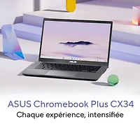 ASUS Chromebook Plus CX34 14" Touchscreen Chromebook - Rocky Grey (Intel Core 5 120U /16GB RAM/512GB SSD/ChromeOS)
