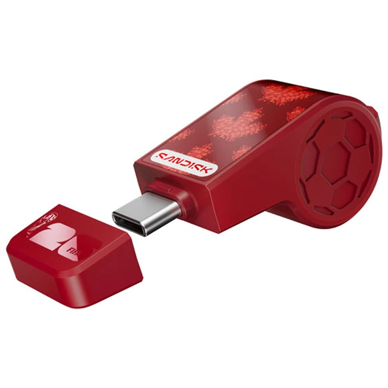 SanDisk FIFA World Cup 2026 Edition 128GB USB 3.2 Gen1 Flash Drive - Red / Canada