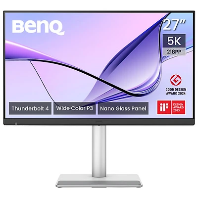 BenQ 27" 5K 70Hz 5ms GTG IPS LED Nano Gloss Monitor for MacBook (MA270S) - Silver