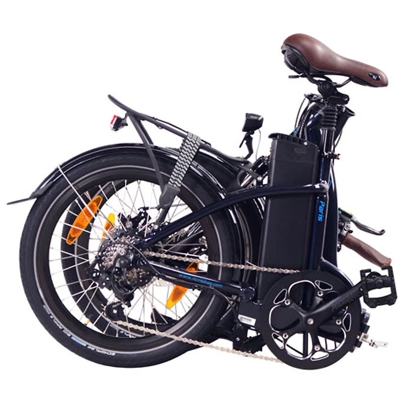 Vélo de ville électrique repliable Paris de NCM (moteur 500 W/autonomie 90 km/vitesse maximale 32 km/h) - Bleu foncé