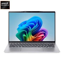Portable à écran tactile 14 po Swift 14 AI d'Acer - Argent pur (Ryzen AI 9 365 d'AMD/RAM 32 Go/SSD 1 To/Windows 11)
