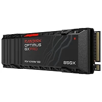 Disque SSD interne NVMe PCIe de 1 To Optimus GX PRO 850X de Sandisk avec dissipateur thermique (SDSP81100TAH-000E0)