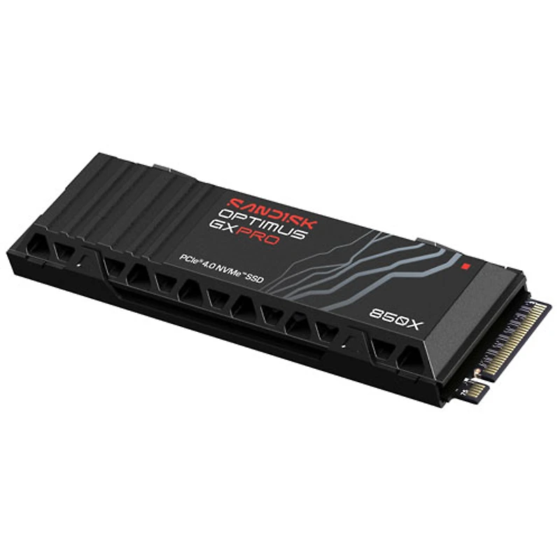 Disque SSD interne NVMe PCIe de 1 To Optimus GX PRO 850X de Sandisk avec dissipateur thermique (SDSP81100TAH-000E0)