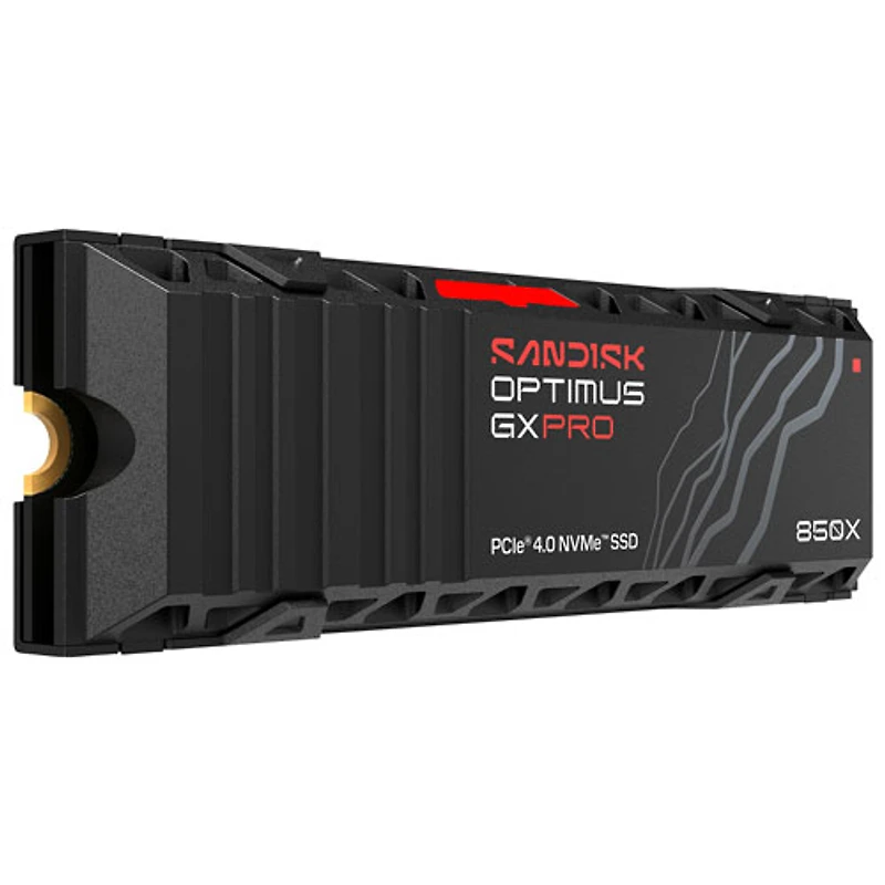 Disque SSD interne NVMe PCIe de 1 To Optimus GX PRO 850X de Sandisk avec dissipateur thermique (SDSP81100TAH-000E0)