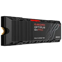 Disque SSD interne NVMe PCIe de 1 To Optimus GX PRO 850X de Sandisk avec dissipateur thermique (SDSP81100TAH-000E0)