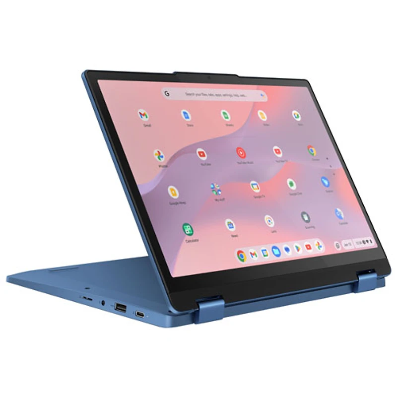 Portable Chromebook à écran tactile Flex 3i de 12,2 po de Lenovo - Bleu abyssal (N100 d'Intel/RAM 4 Go/eMMC 64 Go/ChromeOS)
