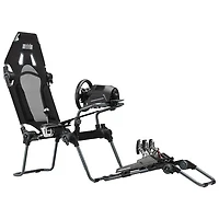 Next Level Racing F-GT Lite Formula and GT Foldable Simulator Cockpit - Black/Grey