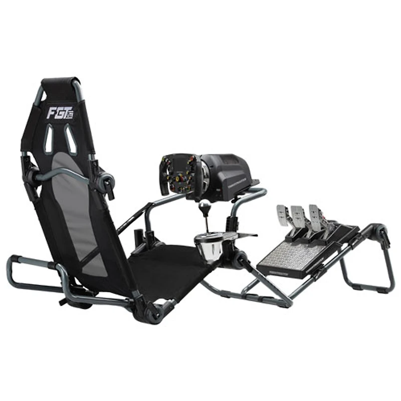 Next Level Racing F-GT Lite Formula and GT Foldable Simulator Cockpit - Black/Grey