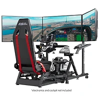 Support à tubes ronds pour trois moniteurs de Next Level Racing - Noir