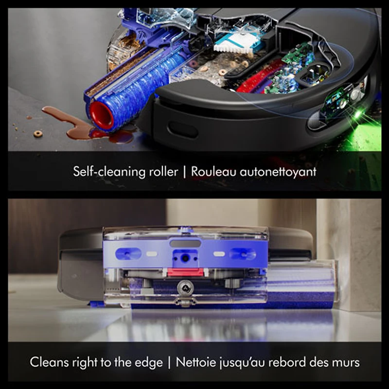 Aspirateur robot autonettoyant à vidage automatique Spot+Scrub de Dyson - Noir mat/Bleu