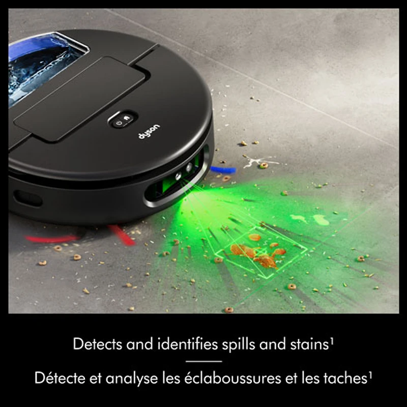 Aspirateur robot autonettoyant à vidage automatique Spot+Scrub de Dyson - Noir mat/Bleu