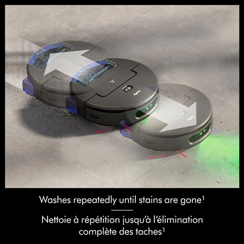 Aspirateur robot autonettoyant à vidage automatique Spot+Scrub de Dyson - Noir mat/Bleu