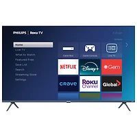 Téléviseur intelligent Roku DEL HDR UHD 4K de 55 po Séries PUL5924 Entertainment Plus de Philips (55PUL5924/F6)