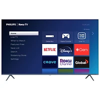 Téléviseur intelligent Roku DEL HDR UHD 4K de 65 po Séries PUL5924 Entertainment Plus de Philips (65PUL5924/F6)