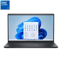 Portable de 15,6 po de Dell - Noir carbone (Core 3 100U d'Intel/RAM 8 Go/SSD 512 Go/Windows 11 Famille)