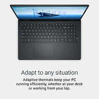 Portable de 15,6 po de Dell - Noir carbone (Core 3 100U d'Intel/RAM 8 Go/SSD 512 Go/Windows 11 Famille)