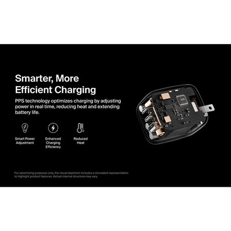 Chargeur mural à 3 ports USB-C/USB-A de 70 W Boostcharge Pro de Belkin - Blanc