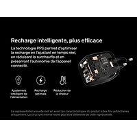 Chargeur mural à 3 ports USB-C/USB-A de 70 W Boostcharge Pro de Belkin - Blanc