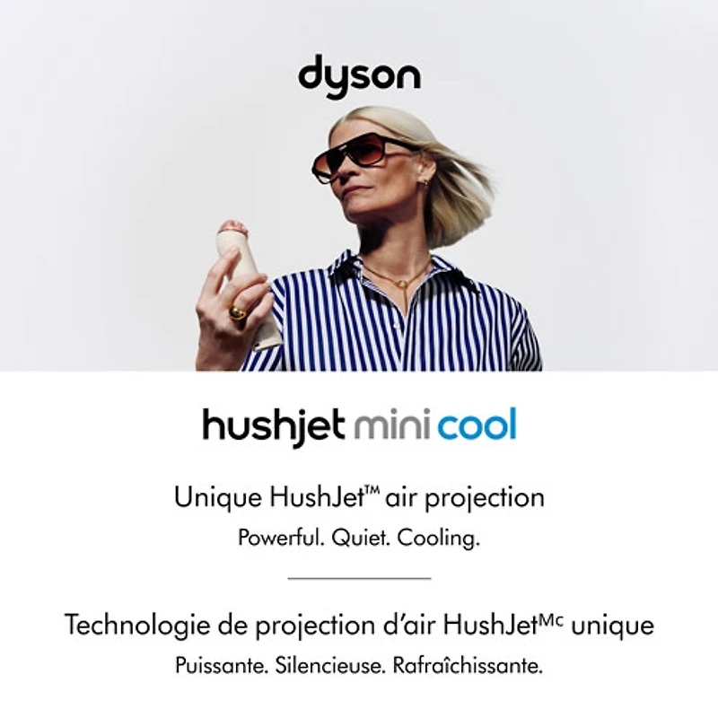 Ventilateur portatif HushJet Mini Cool de Dyson - Gris pierre/Rose poudré