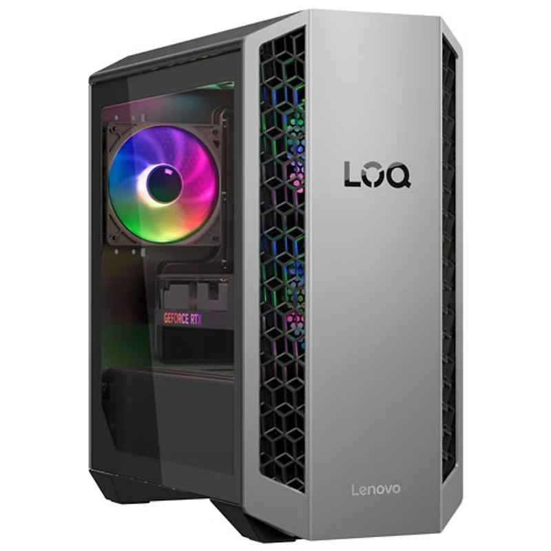 Lenovo LOQ Tower Desktop PC -Luna Grey/Eclipse Black (AMD Ryzen 7 8745HX/32GB RAM/1TB SSD/GeForce RTX 5060/Windows 11)