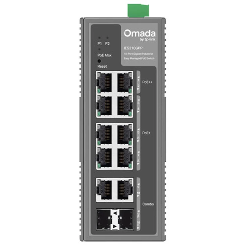 Commutateur Gigabit à 10 ports Easy Managed Omada de TP-Link avec 6 ports PoE+ et 2 ports PoE++ (IES210GPP)