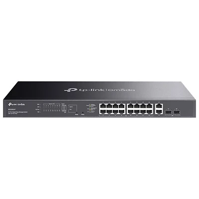 TP-Link Omada 20-Port Gigabit Easy Managed Switch with 16-Port PoE+ (ES220GMP)