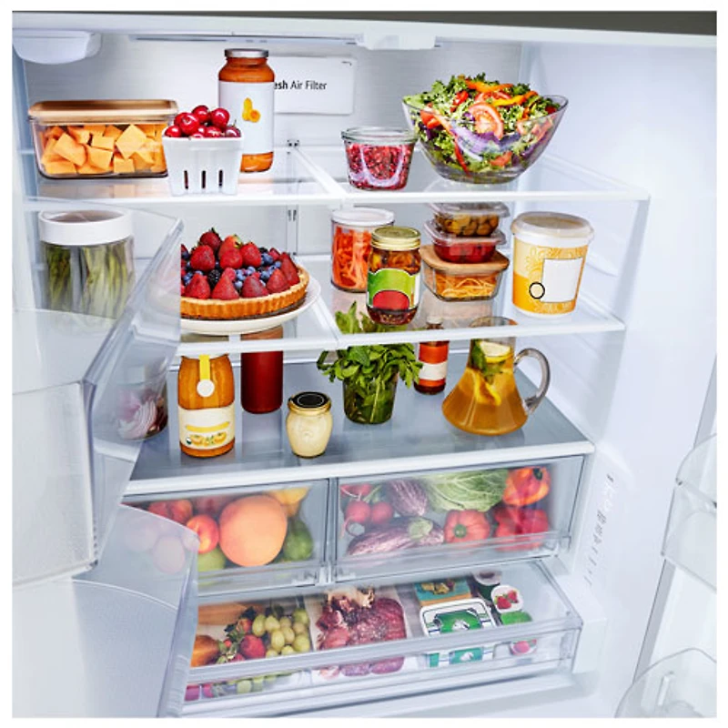 LG 36" 25.1 Cu. Ft. French Door Refrigerator with Water Dispenser (LF25BZH42S) - Stainless Steel