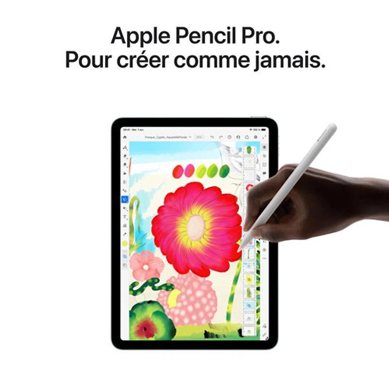 iPad Air M4 11 po 128 Go avec Wi-Fi 7 d'Apple (8e génération) - Comète