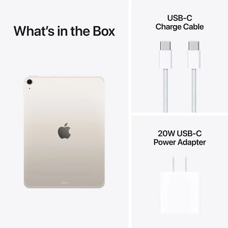 iPad Air M4 11 po 128 Go avec Wi-Fi 7 d'Apple (8e génération) - Comète