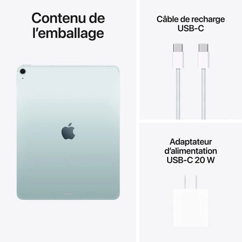 iPad Air M4 13 po 512 Go avec Wi-Fi 7 d'Apple (8e génération) - Bleu