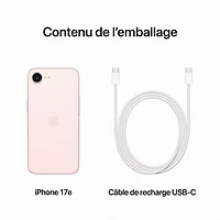 iPhone 17e de 512 Go d'Apple avec Bell - Rose pâle - Financement mensuel