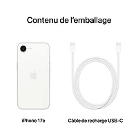 iPhone 17e de 256 Go d'Apple avec Virgin Plus - Blanc - Financement mensuel