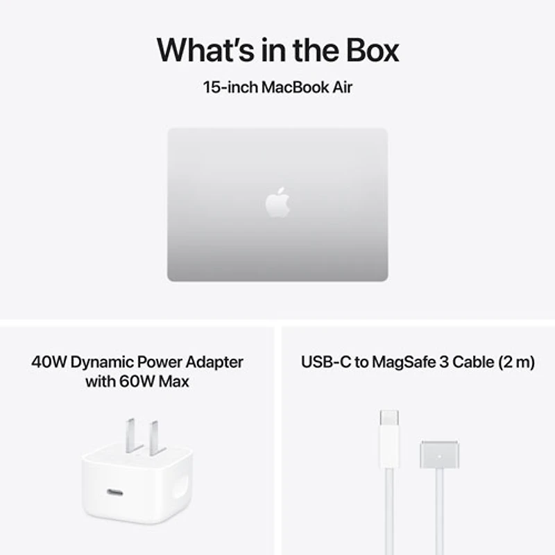 MacBook Air de 15,3 po avec Touch ID d'Apple (2026) - Argent (M5 d'Apple/RAM 16 Go/SSD 1 To) - Anglais